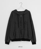 Choheed two-way stripe hood zip-up
