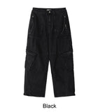 Benon Washed Cargo Strap Denim Pants