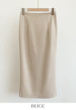 Laend Cool Basic Back Slit H-Line Skirt