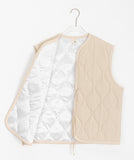 [BAONHAUS] Moles ribbon quilted padded vest