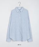 Myuna Summer Stripe Linen Over Shirt