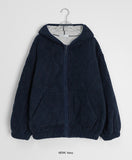 Deneki Fleece Quilting Hood Zip-Up Jumper