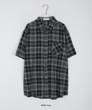 [unisex] Puito Summer Pocket Over Check Short Sleeve