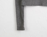 Nikun Brushed Slit Turtleneck Long Sleeve T-Shirt