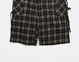 Maku checkered pocket long wide pants