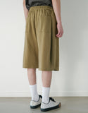 Light Deep Tuck Half Pants