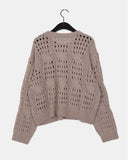 Poran Wool Mohair Cable Punching Knit