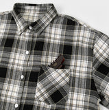 Soft check loose fit long sleeve shirt