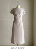 Jelenin Draped Shirred A-line One Piece