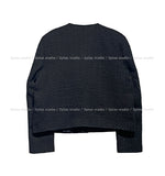 Weasel round tweed jacket