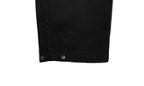 Fork Cut Snap D-Ring Cotton Wide Pants