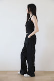 Zipper pocket wide pants