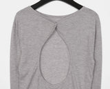 Edic Interseasonal See-Through Back Slit Snap Button T-shirt