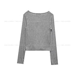 Minute Dot U-Neck Long Sleeve Cardigan