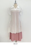GN Seersucker Check Collar Puff One Piece (Belt Set)