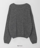 Yussui wool color V-neck knit