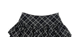 Dylan Check Ribbon Tiered Mini Skirt
