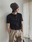 Becue Chrome Henry Neck Short Sleeve T-Shirt