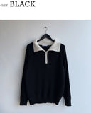 Something Color Scheme Half Zip Up Kara Knit