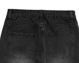 [A/M] Khama Black Denim Washing Wide Pants