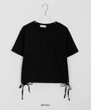 Muity basic ribbon strap short sleeve tee