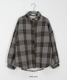 [unisex] Nacui Fleece Brushed Check Over Shirt