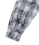 BLEACHED RAW-CUT CHECK SHIRT