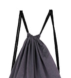 Ker pleats Glossy string backpack