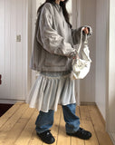 Dusty Pocket String Field Bomber Jacket