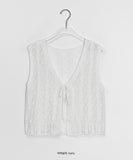 Segon Punching Ribbon Knit Vest