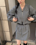 Ilu Nylon Windbreaker Skirt Set