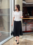 Denain Chiffon Double Layered Long Skirt