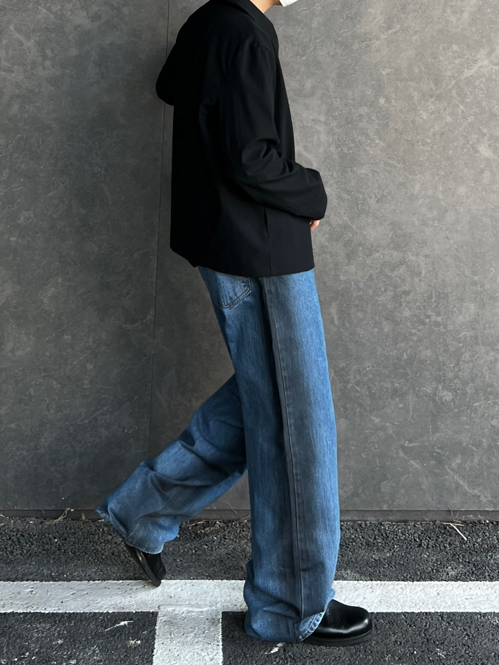 【KOOLOSET】Oil Washed Wide Denim KOOLOSET (クロゼット) - オイルウォッシュワイドデニム / Oil