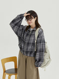 [BAONHAUS] Nakiki Check Zip-Up Jumper