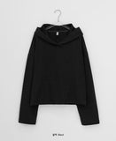 Mikam Ribbed Crop Hoodie