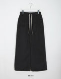 Delson string fleece banding pants