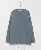 Miroki Basic Plain Slit Over Long Sleeve Tee