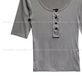 Elin Snap Three Quarter Short Sleeve