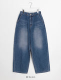 [unisex] Langt Banding Balloon Denim Pants