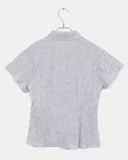 Pedi Stripe Embo Wrinkle Short Sleeve Shirt