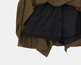 Pio Corset Unbalanced Suede Short Skirt