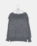 [Strap + Knit SET] Luo Strap Off-Shoulder Wool Knit