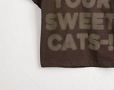 Love Cat Lettering Short-sleeved T-shirt