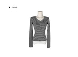 Emba Stripe Slim Fit Warmer Button T-Shirt