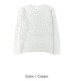 Silver gray angora knit