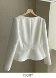 Anibelle Heartneck Tweed Peplum Jacket