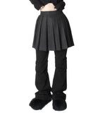STRIPE PINTUCK PLEATS MINI SK