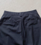 Chev Stripe Pintuck Wide Slacks