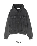 Deven Pigment Hooded Cardigan