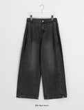 [Unisex] Conden Pintuck Denim Wide Pants
